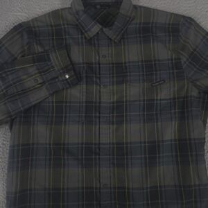 Vortex Shirt Mens XL Plaid Trail Call Wool Blend Conceal Carry Tactical Snap Up